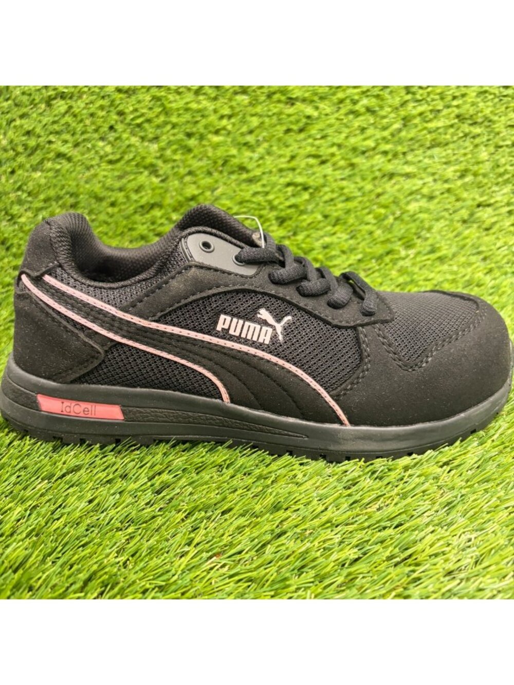 Puma Frontside Low EH Womens Size 6.5 Black Pink Composite Toe Safety Work Shoes